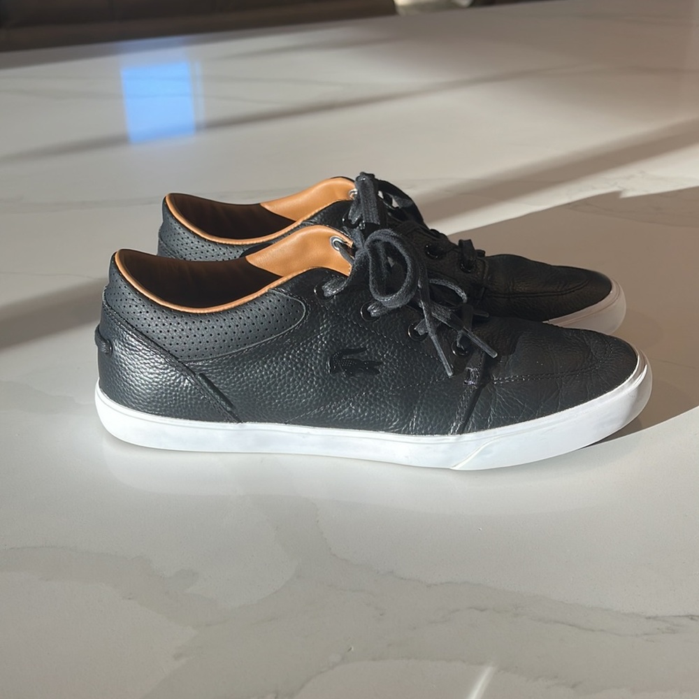 LACOSTE BAYLISS VULC PREMIUM TOP LEATHER SNEAKERS - Picture 5 of 7